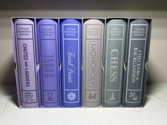WS Game Company Vintage Linen Bookshelf Game Edition 6-Pack Bundle