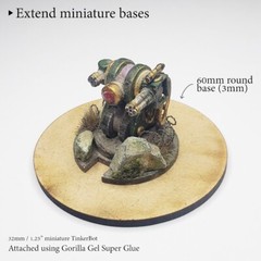 MDF 3mm Pill Miniature Bases 50mm x 25mm Pack of 10 | TTRPG Scenery