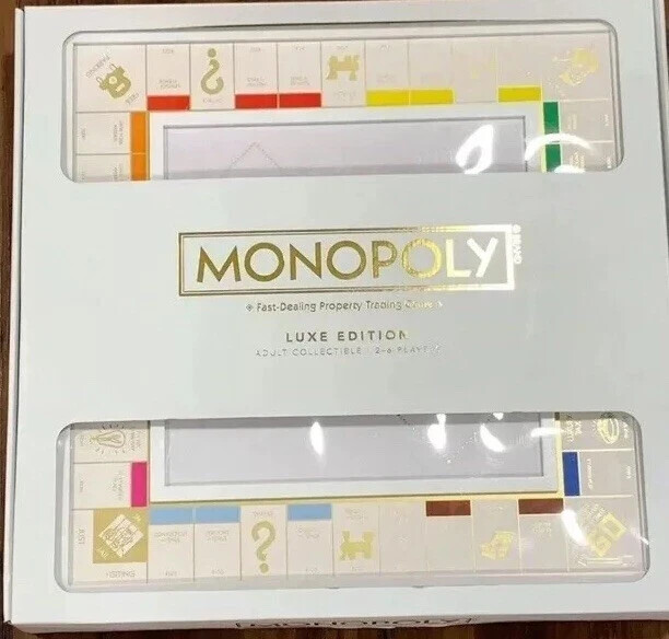 Monopoly Luxury LUXE White and Gold Limited Edition Hasbro SOLD OUT Excellent!!