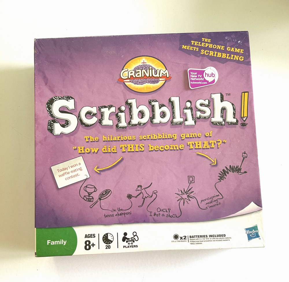 HASBRO CRANIUM Game SCRIBBLISH Drawing Fun Ages 8+ 4-6 Players SEALED Box