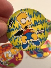 Rare Lot Of 12 Sabritos Mexico THE SIMPSONS Tazos Taso Pogs BART Marge Apu Lisa