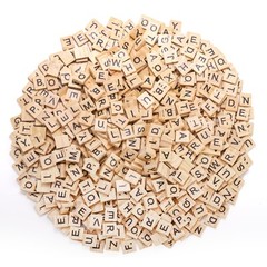 1000PCS Wood Scrabble Letters Wood Letter Tiles A-Z Capital Letters for Craft…