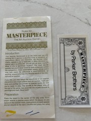 Vintage Masterpiece The Art Auction Board Game 1970 Parker Brothers Complete