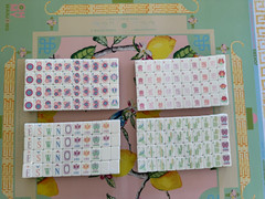 Brand new American Mahjong, 160 pieces of four layer acrylic Lemon Chiffon
