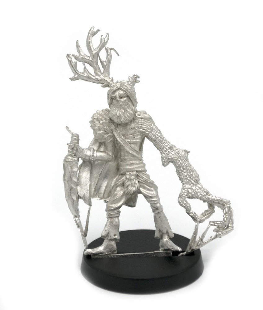 Stonehaven Elf Druid Miniature Figure (for 28mm Scale Table Top War Silver