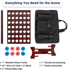 Giant Wooden 4‑in‑a‑Row Game, Indoor/Outdoor