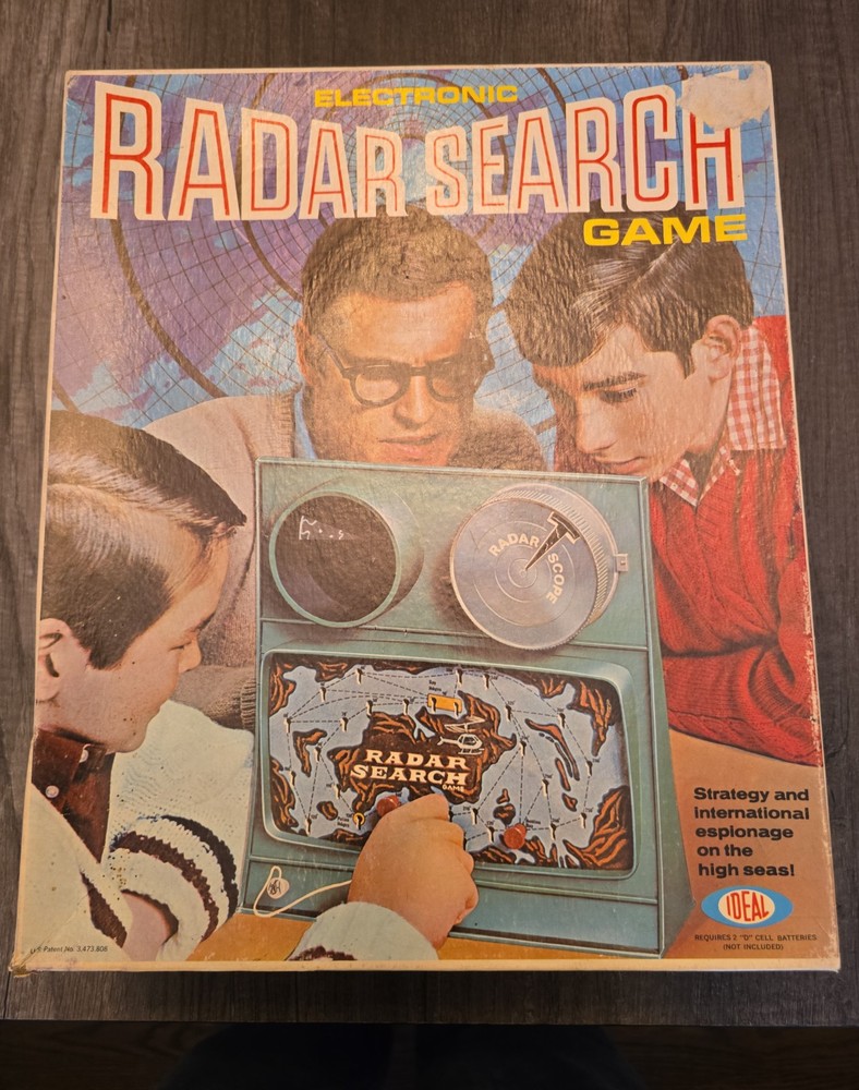 Electronic Radar Search Game by Ideal Toys 1969 Complete IOB Battery Operated (U