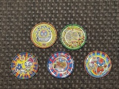 Lot Of 5 Rare Mega Tazos Pogs Mexico ¡MUCHA LUCHA! BIGER SIZE Metal
