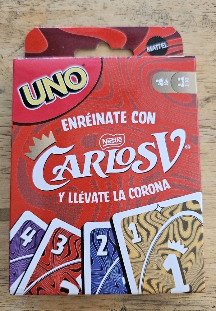 Mattel Uno Carlos V Nestle Card Game Special Edition – NEW