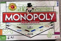 MONOPOLY India Edition Board Game MISSING BOARD! (for PARTS) OTHERWISE COMPLETE