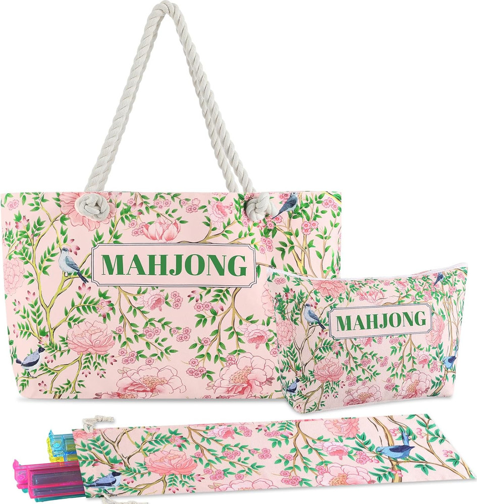 American Mahjong Empty Bags Set for Tiles & Racks – 24x13x4.7 Inches