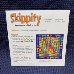 Skippity Game COMPLETE MindWare 2010 Checkers Draughts Multi Color Free Shipping