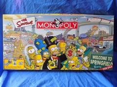The SIMPSONS MONOPOLY Board Game For Parts or Play 2001