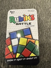 Rubik’s Battle Card Game in Tin University Game Complete Open box Rubiks Cube