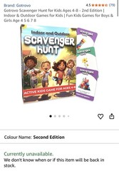GOTROVO Kids Scavenger Hunt Game – Indoor and Outdoor & 3 Stem DIY Activity Book