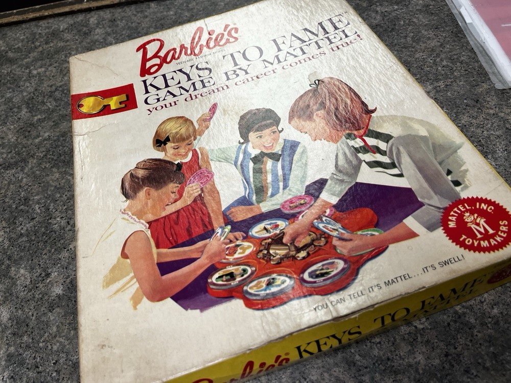 VTG Barbie’s Keys to Fame Game By Mattel 1963 Original Box Complete Career Fun!