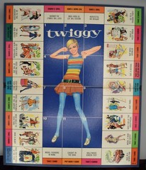 COMPLETE Vintage Twiggy Board Game 1960s 1967 MB Milton Bradley Queen of Mod