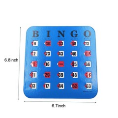 Shutter Slide Bingo Cards – 5 Pack Multi Color Extra Thick Stitched, Easy Rea…