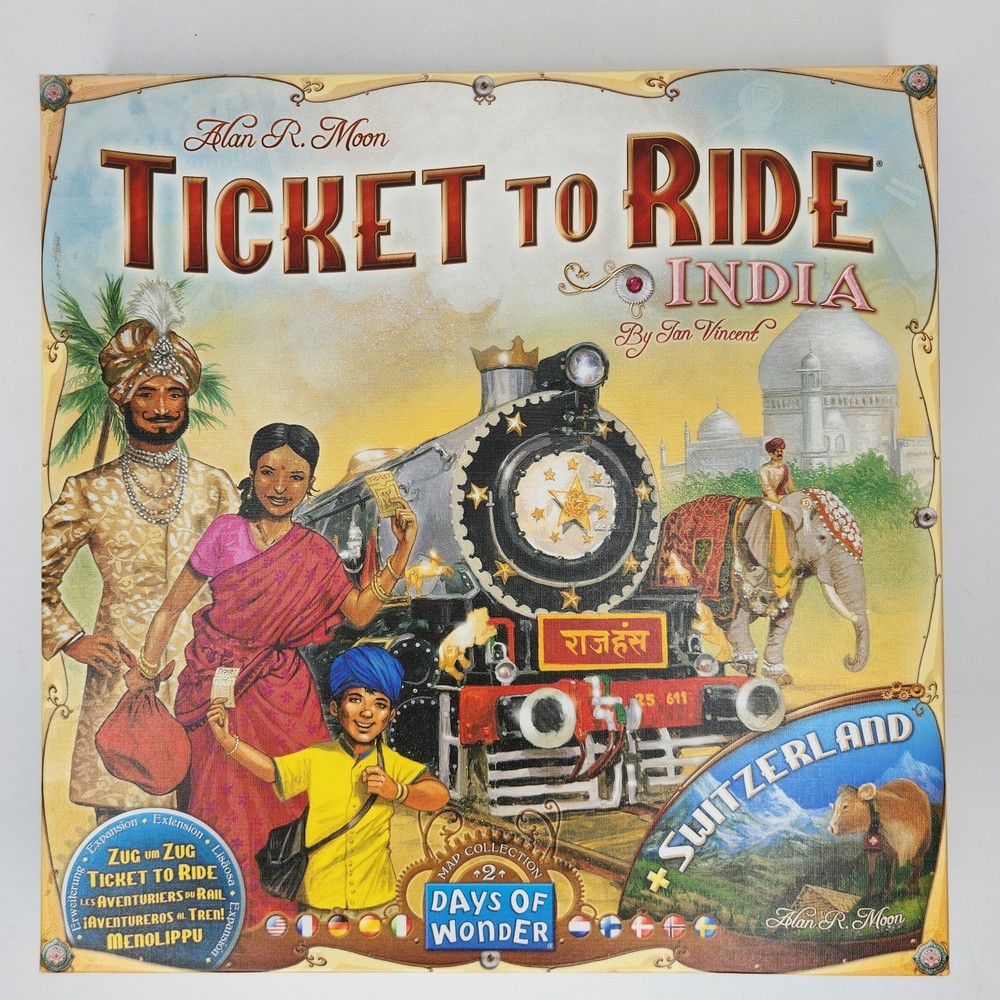DAYS OF WONDER TICKET TO RIDE INDIA SWITZERLAND EXPANSION SET