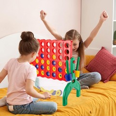 1.9 Feet Giant 4-In-A-Row Game Set for Kids & Adults Outdoor Indoor Yard Fami…