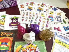 Vintage 1996 Gogo’s Crazy Bones Metal Lunchbox w/Various Game Pieces & Stickers