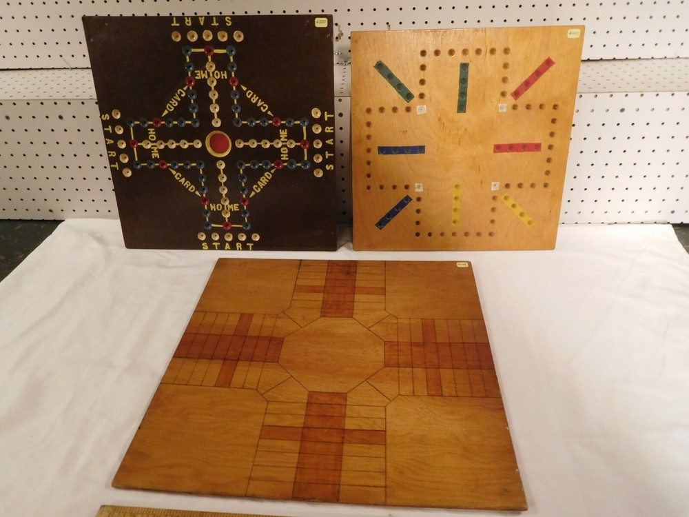 Decorator’s Special! ~ 3 Hand Made Vintage/Antique Wood Game Boards