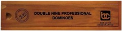 BENE CASA Double Nine Black High Gloss Dominoes Set Wood Storage Box New/Sealed