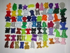 Gogo Crazy Bones Various Series Lot | Roughly 75 Bones | Vintage 1996+ | Rare