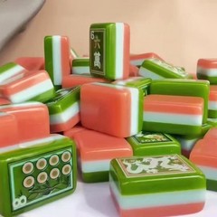 American Mahjong Set 160 Green Floral Acrylic Mahjong Tiles, US Stock