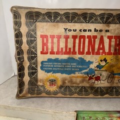 Vtg 1956 You Can Be A Billionaire Board Game 2-4 Players Happy Hour 9-100 Ages