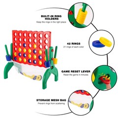 Giant 4 in a Row Game Set – Jumbo Connect Game for Kids & Adults, Indoor/Outdoor