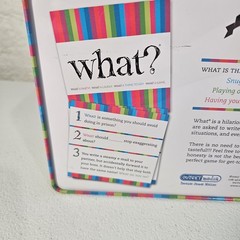 What? Hilarious Party Game Tin Box Deluxe Edition Outset Media 2007