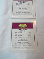 2 Light Purple Properties Monopoly 2001 Disney Edition Parker Brothers Game