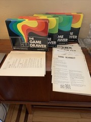 VINTAGE “THE GAME DRAWER” SETS 1,half 2,3,4,7,8-READING COMPRESSION SKILLS GAMES