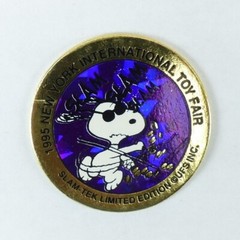Rare Snoopy Pog by Slam Tek Limited Edition 1995 New York International Toy Fair
