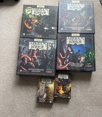 Arkham Horror 2nd Edition Board Game Lot – Base & 5 Expansions