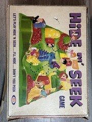 1967 Ideal Toy Corp. HIDE N’ SEEK Game In Original Box (missing Only 1 Token)