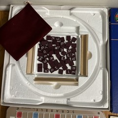 Scrabble Deluxe Rotating Turntable Board Game 1987-only 68 Letters and 3 trays