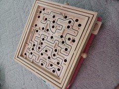 Sterling Games 60 Hole Wooden Labyrinth Game Complete