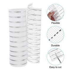 PATIKIL Decorative Mesh Ribbon, 10 Inch x 10 Yard Ribbon White Silver