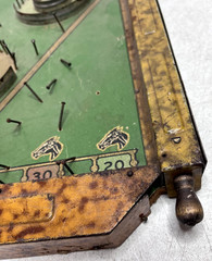 1934 Lindstrom Steeplechase Bagatelle Horse Race Game Wooden Pinboard