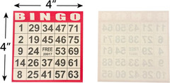 Bingo Paper Game Cards – 1000 Sheets – 4″X4″ Disposable Cards- Ideal
