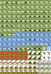 Vietnam Counter Set PanzerBlitz Panzer Leader Avalon Hill GMT SPI