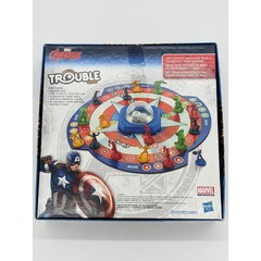 Hasbro Marvel Avengers Trouble Board Game Pop-O-Matic Captain America Shield Toy