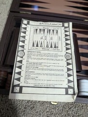 Vintage 1930’s Magnetic Backgammon Game Set, Compact Travel Games, Magnetic