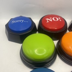 7 Novelty Game Show Answer Buzzers Sound Buttons Lot Yes No Sorry Classroom FUN