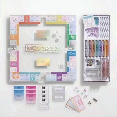 Mark & Graham Aura Monopoly Game Set Luxury Acrylic Board Family Night Gift New
