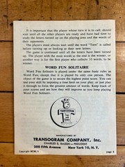 Vintage Transogram 1957 ANAGRAMS 7 Word Games With Instruction Missing Pieces