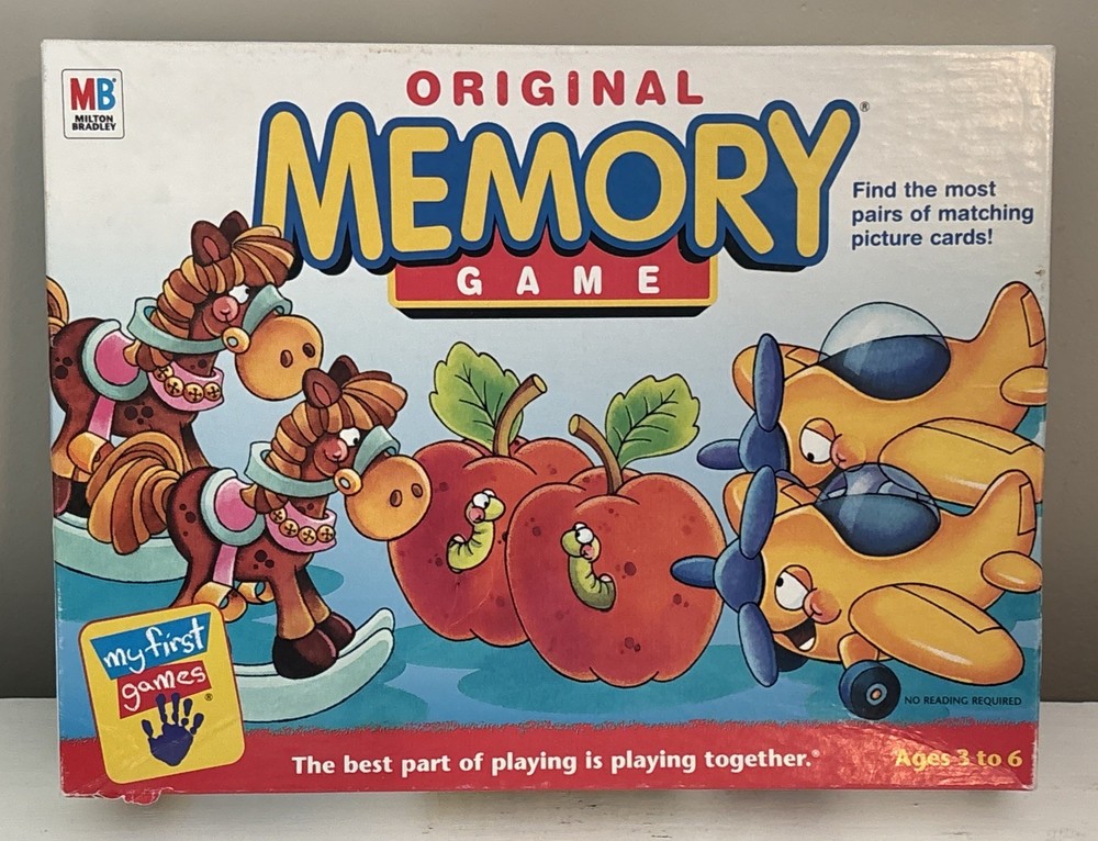 2001 Original Memory Game/ Board Game – Milton Bradley / Hasbro – Complete