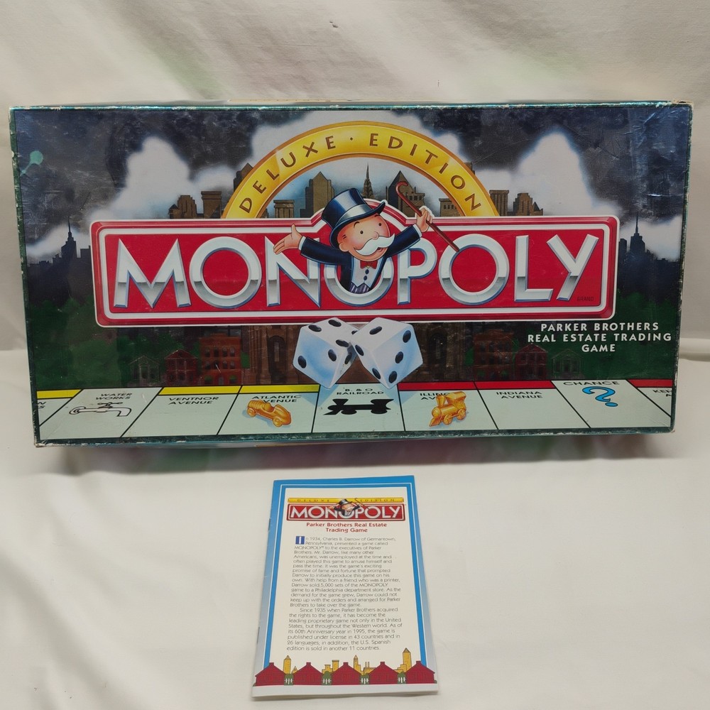Monopoly Deluxe Edition 1995 Instructions Manual GUC